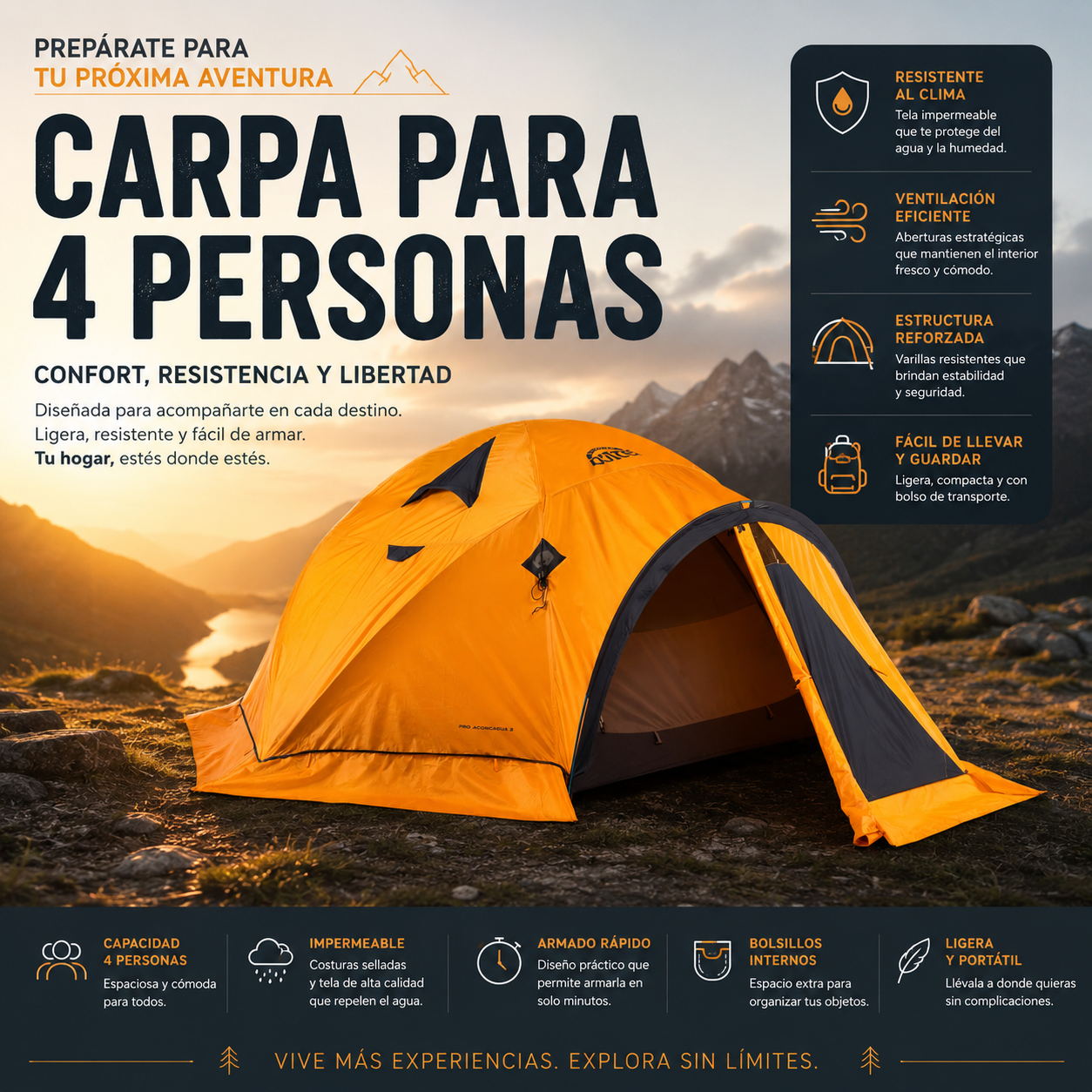 Espacio amplio para descansar con total comodidad