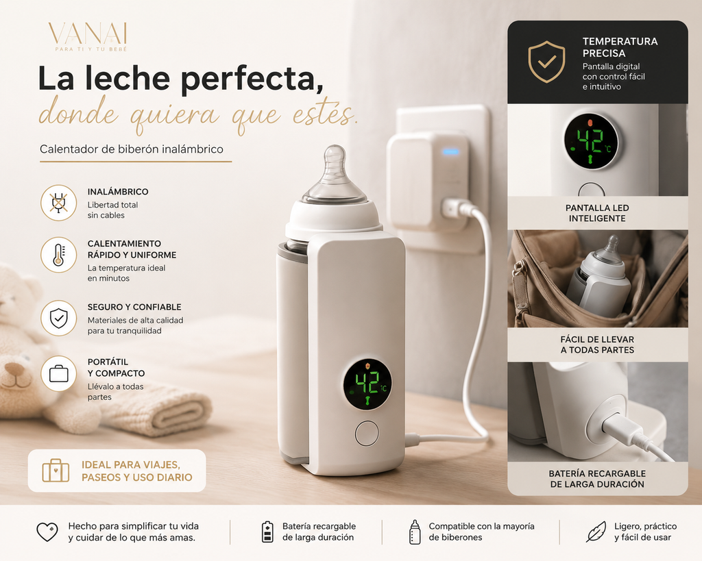 Calentador de Biberon Inalámbrico Bebé