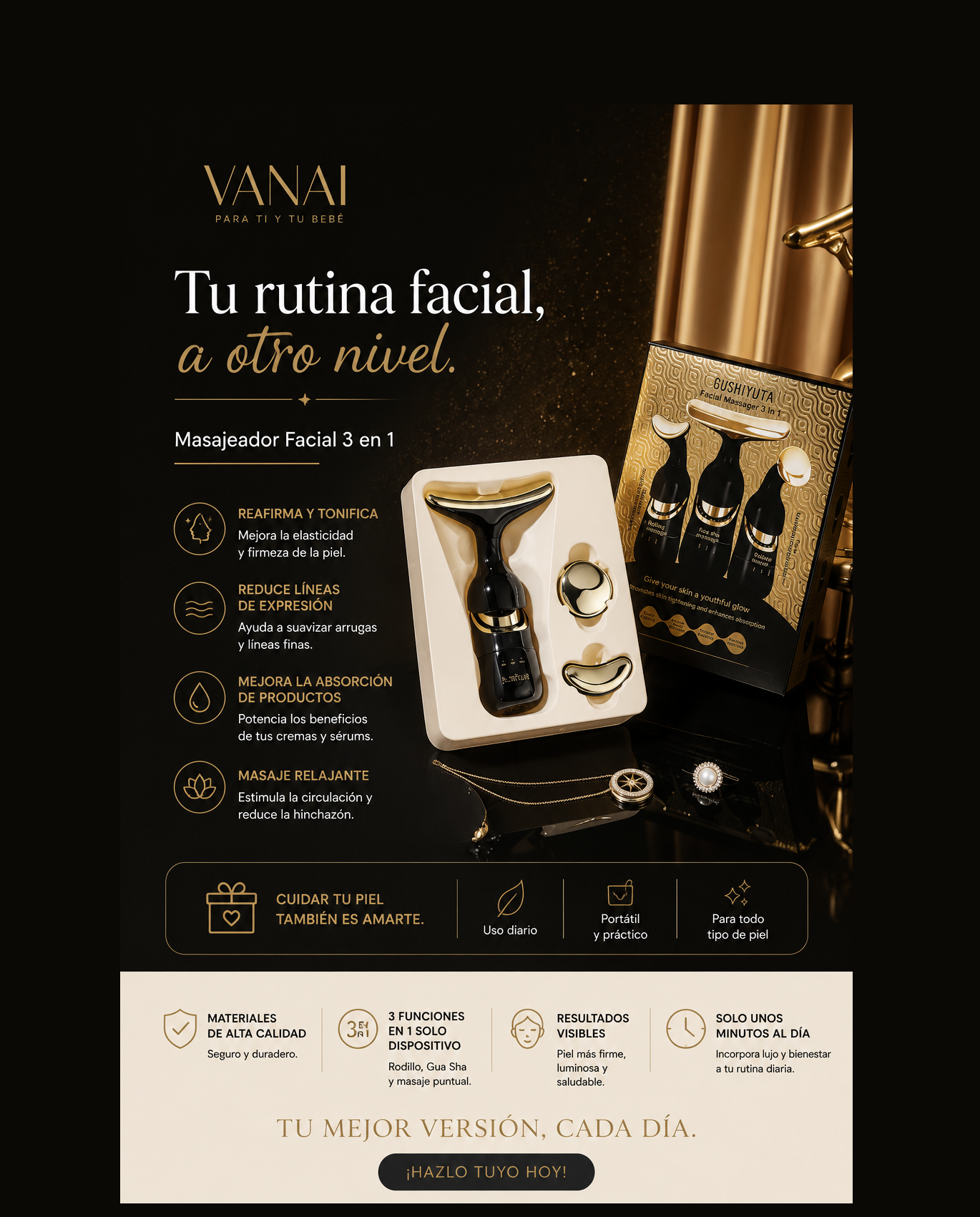 Masajeador Facial (3 En 1)